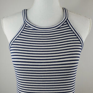 Madewell Dress Navy Striped Tank Dress, Size L